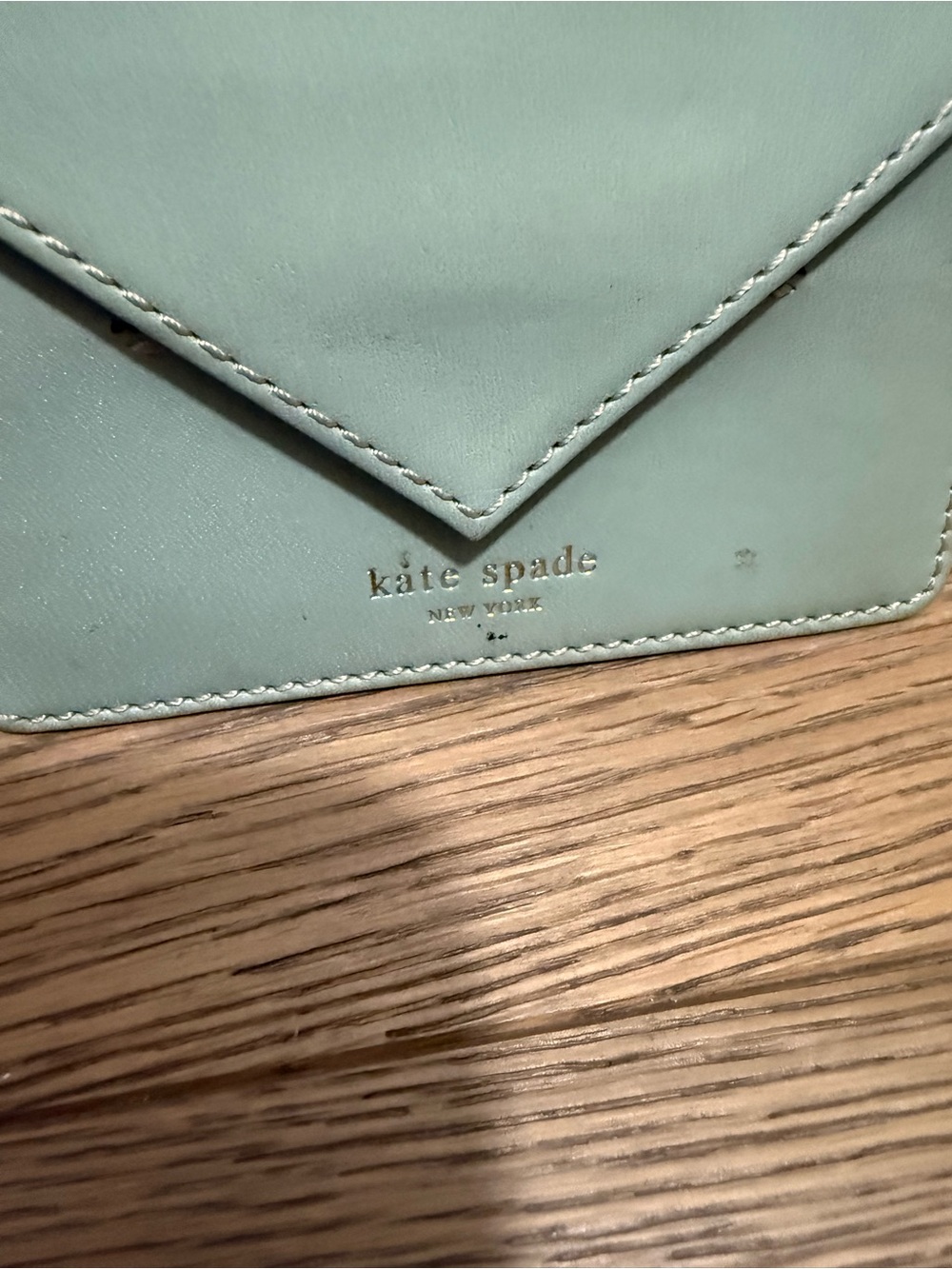 Kate Spade Envelope Card Holder in Mint Green